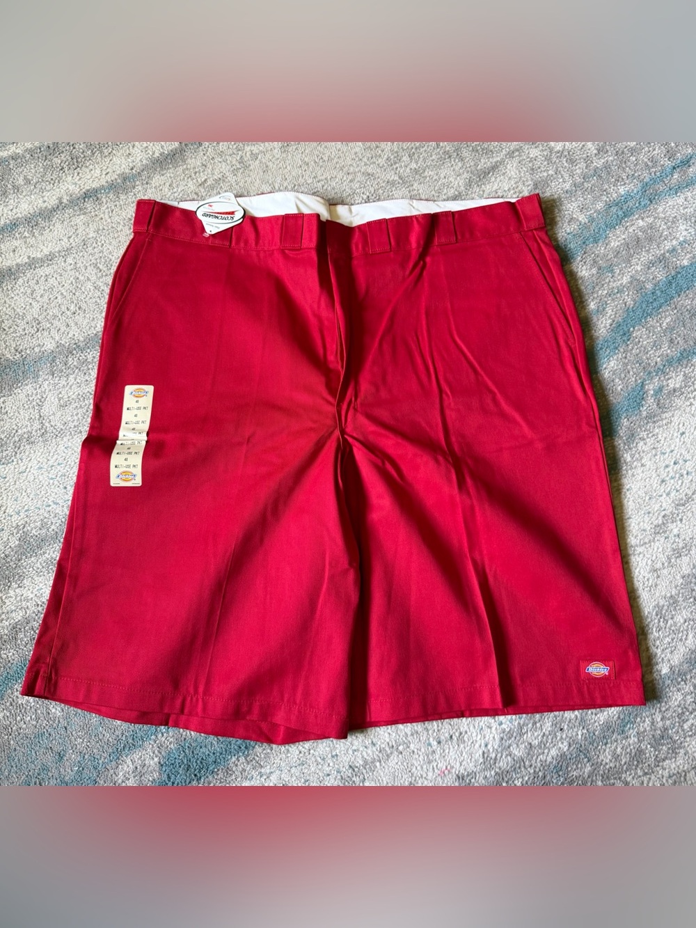 NWT Dickies Men’s Red Flat Front Work Shorts, Size 48